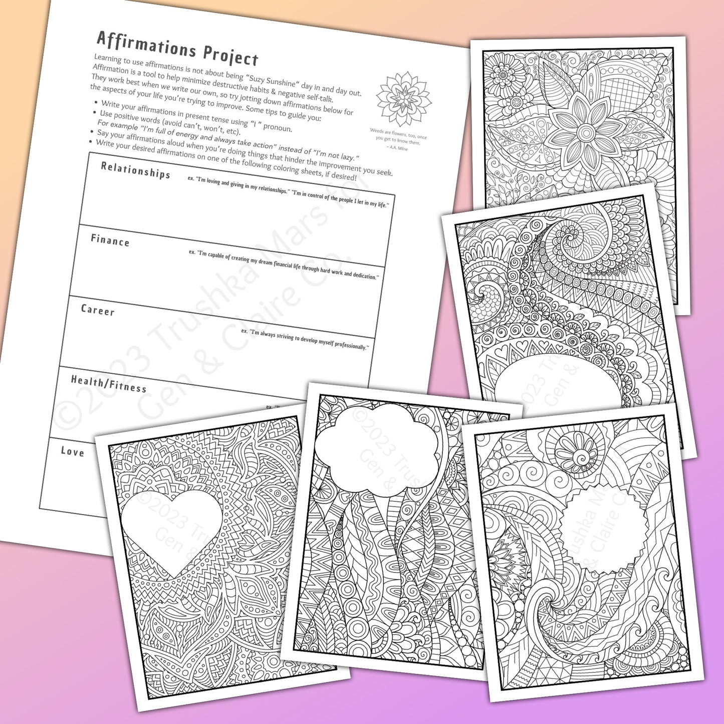 Affirmation Project Pack